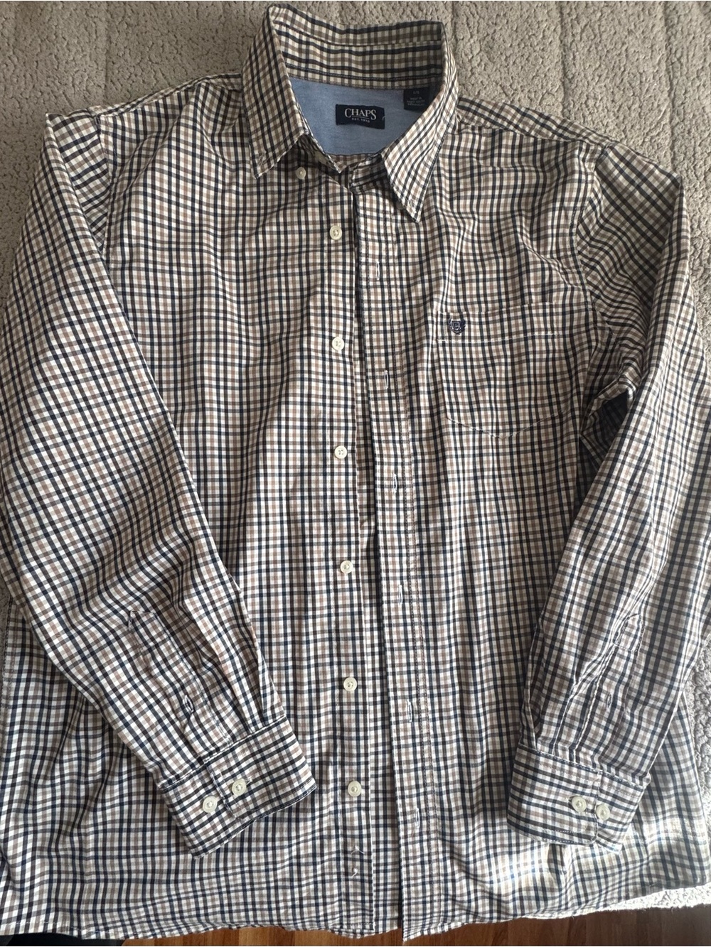Shirt Chaps Men's Plaid Button-Down - Size Large (L)